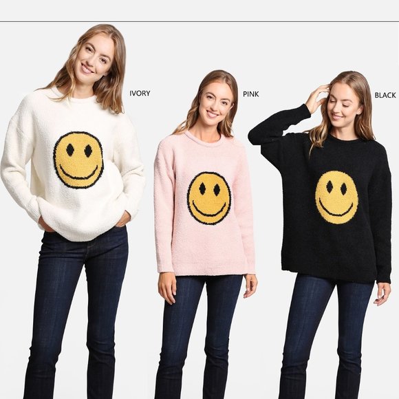 P/S New Happy Face Sweater·Wrap·Shawl·Ponchos·Cape·Blanket·Sweater·ComfyLuxe - Picture 1 of 4